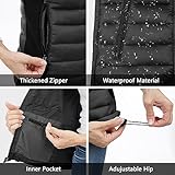 seenlast Beheizte Weste für Herren Damen, Beheizbare Weste mit 10000mAh Akku Heizweste, mit 3 Einstellbar Temperatur Beheizbare Jacke für Outdoor Reisen Motorsport Radfahren Skifahren L - 5