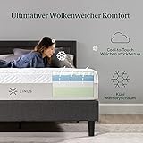 ZINUS Winter Cloud Memory Schaum Matratze | Anpassungsfähige 7-Zonen-Matratze | 180 x 200 cm | Höhe 30 cm | H3-H4 Mittelfest | | Rollmatratze | OEKO-TEX - 3