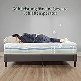 ZINUS Winter Cloud Memory Schaum Matratze | Anpassungsfähige 7-Zonen-Matratze | 180 x 200 cm | Höhe 30 cm | H3-H4 Mittelfest | | Rollmatratze | OEKO-TEX - 4
