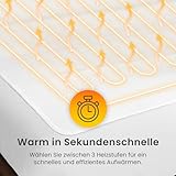 Cosi Home Wärmeunterbett – 150x80cm Premium Wärme-Unterbett mit integriertem Sicherheitssystem und Überhitzungsschutz – 3 Temperaturstufen mit Bedienung – Weiß - 3