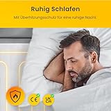Cosi Home Wärmeunterbett – 150x80cm Premium Wärme-Unterbett mit integriertem Sicherheitssystem und Überhitzungsschutz – 3 Temperaturstufen mit Bedienung – Weiß - 5