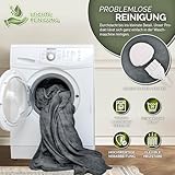 sinnlein® Heizdecke aus Plüsch 180x130cm Grau TÜV SÜD GS geprüft | elektrische Wärmedecke mit Abschaltautomatik | Kuscheldecke | Timerfunktion | 9 Temperaturstufen | waschbar bis 40°C | Digitalanzeige - 4