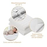 medisana HU 672 Wärmeunterbett super-flauschig, 150 x 80 cm, Schlafen wie auf Wolken, Abschaltautomatik, Überhitzungsschutz, 4 Temperaturstufen, waschbar, Matratzenheizung für alle gängigen Matratzen - 4