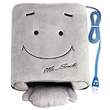 Gearmax® Handwärmer USB Mausunterlage,Smiley Gesichts Plüsch Maus pad (Grau)(Kabel Zufällige Farbe)