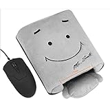 Gearmax® Handwärmer USB Mausunterlage,Smiley Gesichts Plüsch Maus pad (Grau)(Kabel Zufällige Farbe) - 6