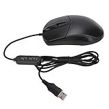 Computermaus, Beheizte Maus 3 Stufen Einstellbar Schwarz Ergonomische 1600Dpi Kabelgebundene Heizungsmaus für Windows für OS X System Desktop Laptop