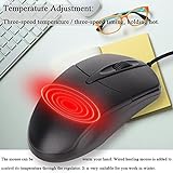 Wired Maus, 1600 DPI Ergonomische Kabelgebundene Heizung Maus, Einstellbar 3 Gang Temperatur / 3 Gang Timing Kompatibel mit Windows PC, Laptop, Desktop, MacBook Mac. - 3
