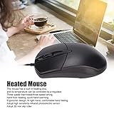 Wired Maus, 1600 DPI Ergonomische Kabelgebundene Heizung Maus, Einstellbar 3 Gang Temperatur / 3 Gang Timing Kompatibel mit Windows PC, Laptop, Desktop, MacBook Mac. - 3