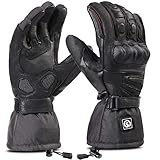 day wolf Beheizte Motorradhandschuhe IPX66 wasserdichte Touchscreen 7,4 V 2200 MAH Elektrische Akku für Winter Radfahren Skifahren Radfahren Jagd Angeln Ski Schnee Männer Frauen (XL)
