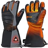 Unigear beheizbare Handschuhe mit Schnellladen für Damen und Herren, beheizte wärmende Winter Handschuhe mit Heizung, 3 Wärmestufen, wasserdicht Touchscreen für Motorrad, Skifahren und Outdoor Arbeit