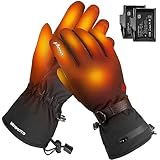 Beheizbare Handschuhe, Beheizte Handschuhe mit 2500mAh Akku, heizbare Handschuhe Motorrad Herren, Handschuhe beheizbar für Skifahren, Angel, Motorradfahren