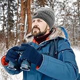 Svpro Batterie beheizte Strickmütze wiederaufladbar und waschbar Winter-Thermo-Dick-Fleece-Schnee-Schädel-Kappe für Männer und Frauen,Beheizte elektrische warme Mütze zum Skifahren Radfahren Jagd - 6