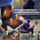 Frotox Verdicktes beheiztes Sitzheizungskissen mit Temperaturregler Camping-Sitzkissenheizung Warm Pad Stuhlsitzbezug Sitzkissenheizung Sitzkissen mit Wärme beheizte Sitzbezüge Sitzheizungskissen - 3
