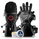 THE HEAT COMPANY - Heat 3 SMART PRO – Die Handschuh Innovation – Fingerhandschuhe und Fäustling in Einem - No.1 Fotohandschuhe, Outdoor, Skifahren – Schwarz, Größe 8, Damen, Herren