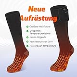 Beheizte Socken, Wiederaufladbare Beheizbare Socken Damen Herren, 70℃ Extra Lange Batterielebensdauer Vermeiden Sie kalte Zehen, Outdoor Reiten Camping Wandern Motorrad Skifahren Heated Socks - 3