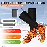 Beheizte Socken Beheizbare Socken Damen Herren,Elektrische Warme Socken Wiederaufladbare 4000 mAh Batterie Heizsocken Elektrisch Fusswärmer - 2