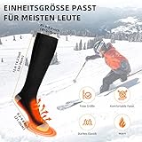 Beheizte Socken Beheizbare Socken Damen Herren,Elektrische Warme Socken Wiederaufladbare 4000 mAh Batterie Heizsocken Elektrisch Fusswärmer - 5