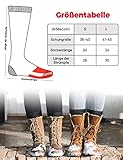 Beheizbare Socken, 3800mAh beheizte Socken, Wiederaufladbare Heizsocken , Winter-Baumwollsocken, Fußwärmer für Skifahren,Wandern,Jagen, Angeln - 5