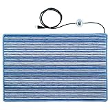 Mi-Heat Chenille Blau 50x75cm Beheizbarer Teppich Mobile Fußbodenheizung Infrarot