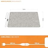 Mi-Heat Beheizbare Teppich-Unterlage 100x140cm – Unter Teppich Heizung Heizteppich Fußmatte Wärmeteppich 25°C - 2
