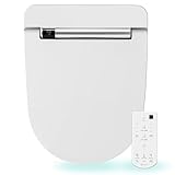 VOVO VB-4100SR Elektronischer Smart Bidet Toilettensitz, Rund, Selbstreinigende Düse aus Volledelstahl, Nachtlicht, Desodorierung, umweltfreundliche Energieeinsparung, beheizter Sitz