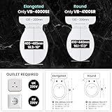 VOVO VB-4100SR Elektronischer Smart Bidet Toilettensitz, Rund, Selbstreinigende Düse aus Volledelstahl, Nachtlicht, Desodorierung, umweltfreundliche Energieeinsparung, beheizter Sitz - 2