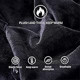 Yokbeer Elektrisch Beheizt Thermo-Unterwäsche Set, Beheizbares Hemd Und Hose Set, Thermo-Unterwäsche Heizung Kleidung, Winter Base Layer Set Tops Winter Gear (Color : Black, Size : XL) - 6