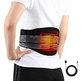 Haofy Wärmegürtel Rücken Elektrisch Heizgürtel für Rücken Bauch, USB Heizung Massage Gürtel Rückenwärmer Heizkissen Taille Gürtel Wickeln für Warmer Bauch, Taillenschmerzen, Rückenmerzen