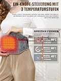 Kintiwe Wärmegürtel, Heizkissen Kabellos mit Akku, Wärmekissen Heizgürtel mit 3 Schnelle Erwärmung Temperaturstufen für Rücken, Schulter, Bauch, Taillenschmerzen - 2