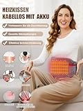 Kintiwe Wärmegürtel, Heizkissen Kabellos mit Akku, Wärmekissen Heizgürtel mit 3 Schnelle Erwärmung Temperaturstufen für Rücken, Schulter, Bauch, Taillenschmerzen - 5