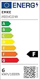 EMKE LED Badspiegel 80x60cm Badezimmerspiegel mit Beleuchtung kaltweiß Lichtspiegel Wandspiegel mit Touchschalter IP44 energiesparend - 10