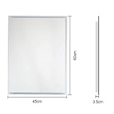 IL-02-60 furduzz Badezimmerspiegel mit Beleuchtung, 60x45 cm Vertikal und Horizontal Montage Led Spiegel, Wandspiegel mit Touch Schalter, 3 Lichtfarben dimmbar, Antibeschlag, Speicherfunktion - 7