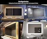 Artforma Badspiegel 50x70cm mit LED Beleuchtung – Wählen Sie Zubehör – Individuell Nach Maß – Beleuchtet Wandspiegel Lichtspiegel Badezimmerspiegel | beleuchtet Bad Licht Spiegel L58 - 5