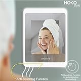 HOKO® LED Badspiegel mit ANTIBESCHLAG SPIEGELHEIZUNG und digitaler Uhr, Duisburg 60x80cm, Badezimmerspiegel mit Uhr, Energieklasse A+ (WEEE-Reg. Nr.: DE 40647673) - 4