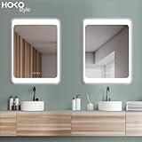 HOKO® LED Badspiegel mit ANTIBESCHLAG SPIEGELHEIZUNG und digitaler Uhr, Duisburg 60x80cm, Badezimmerspiegel mit Uhr, Energieklasse A+ (WEEE-Reg. Nr.: DE 40647673) - 5