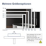 Meykoers Wandspiegel Badezimmerspiegel LED Badspiegel mit Beleuchtung 80x60cm mit Touch Schalter und Beschlagfrei Lichtspiegel Kaltweiß 6400K - 6