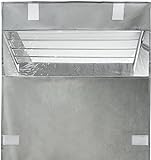 Rayen 6175 Wäscheständerabdeckung mit Heizelement, Nicht gewebter-Stoff, Grau, 105-180 x 56 x 106 cm - 7