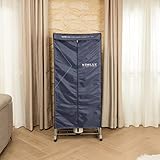 NEWTECK Tragbarer elektrischer Wäschetrockner Secadry XXL, Trockner mit Belüftung, 1200 W, große Kapazität 15 kg, Timer 180 min, 3 Stufen, leise, Multifunktion: Trockner, Schrank, Wäscheständer Blau - 2