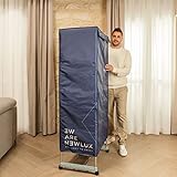 NEWTECK Tragbarer elektrischer Wäschetrockner Secadry XXL, Trockner mit Belüftung, 1200 W, große Kapazität 15 kg, Timer 180 min, 3 Stufen, leise, Multifunktion: Trockner, Schrank, Wäscheständer Blau - 7