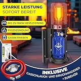 KESSER® Heizstrahler Gas KE12 Heizpilz für Terrasse Terrassenheizer Terrassenheizstrahler , Freiluftheizung 12,5 kW Gasheizstrahler gasheizer , Wärmestrahler, Heizgerät – inkl. Schutzhülle Schwarz - 3