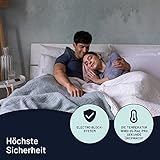Imetec Adapto, Wärmeunterbett, Bettwärmer, 195 x 165 cm, schnelle Erwärmung, konstante und personalisierbare Temperatur, antiallergenes Steppgewebe, Steuerung mit 6 Temperaturen - 6