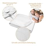 medisana HU 676 XXL-Wärmeunterbett King Size mit 2 Bedienelementen, 150 x 160 cm, Abschaltautomatik, mit Überhitzungsschutz, 4 Temperaturstufen, waschbar, Bettwärmer für alle gängigen Matratzen - 4