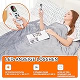 Mia&Coco Heizdecke mit Abschaltautomatik, 10 Heizstufen Up-to-9 Stunden Auto-Off-Timer Überhitzungsschutz, Elektrische Wärmedecke Bett Wärme Decke ETL-Zertifiziert für Home & Office Flanell Waschbar - 2