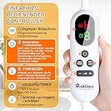 Mia&Coco Heizdecke mit Abschaltautomatik, 10 Heizstufen Up-to-9 Stunden Auto-Off-Timer Überhitzungsschutz, Elektrische Wärmedecke Bett Wärme Decke ETL-Zertifiziert für Home & Office Flanell Waschbar - 3