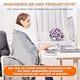 Mia&Coco Heizdecke mit Abschaltautomatik, 10 Heizstufen Up-to-9 Stunden Auto-Off-Timer Überhitzungsschutz, Elektrische Wärmedecke Bett Wärme Decke ETL-Zertifiziert für Home & Office Flanell Waschbar - 7