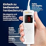 Cosi Home Luxus Heizdecke mit Abschaltautomatik – Elektrische Wärmedecke mit Überhitzungsschutz, 9 Heizstufen, Waschbar, Fernbedienung – Kuscheldecke flauschig aus Kunstfell, 180x130cm – Grau - 3