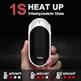 Handwärmer, 10000mAh Handwärmer Elektrisch Wiederaufladbare Tragbare Taschenwärmer Power Bank, Geschenkideen für Outdoor-Sport Jagd Golf Camping, Winter Geschenk für Frauen Männer - 3