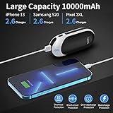 Handwärmer, 10000mAh Handwärmer Elektrisch Wiederaufladbare Tragbare Taschenwärmer Power Bank, Geschenkideen für Outdoor-Sport Jagd Golf Camping, Winter Geschenk für Frauen Männer - 5