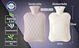 BYXAS Wärmflasche mit Hand Tasche Cover – 2.0L BPA frei PVC Wasser Tasche, geruchlos Superior Material, ideal für Schmerzlinderung, grau - 3