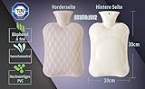 BYXAS Wärmflasche mit Hand Tasche Cover – 2.0L BPA frei PVC Wasser Tasche, geruchlos Superior Material, ideal für Schmerzlinderung, grau - 3